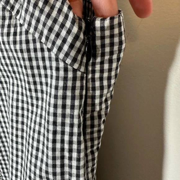 Farm Rio Black Gingham Ruffle Mini Dress Small - Picture 2 of 9